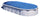 Piscina Ovale Fuori Terra 1000x550xh132 cm in Acciaio e PVC Gre Haiti