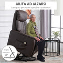 Poltrona Alzapersona Elettrica 1 Motore in Similpelle Marrone