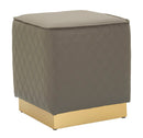Puff Quadrato Sharon 38x38x38 cm in Pino e MDF e Metallo e Plastica      