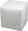 Pouf Poggiapiedi 42x42x44 cm in Similpelle Avalli Cubo Bianco