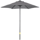 Ombrellone da Giardino Ø196x204H cm a 6 Stecche Grigio Scuro  