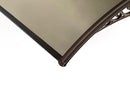 Pensilina Tettoia Modulabile Compatta in Policarbonato Marrone/Fumè 100X80cm Bertozzi Naxos