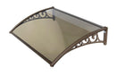 Pensilina Tettoia Modulabile Compatta in Policarbonato Marrone/Fumè 120X100cm Bertozzi Naxos
