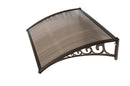 Pensilina Tettoia Modulabile Alveolare in Policarbonato Marrone/Fumè 150X100cm Bertozzi Naxos
