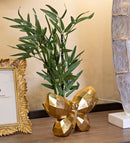 Vaso Butterfly Gold 22,5x8x15 cm in Resina Oro      
