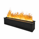 Camino Elettrico a Vapore Acqueo con Fiamme 3D con Bruciatore a Incasso 100x21,5x24 cm DFVAPO100 Pannello Digitale e Fiamme Multicolor in Acciaio e Alluminio Nero