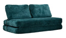 Divano Letto Faster Petrolio 150x100x80 cm in Spugna e Poliestere Verde acqua      