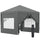 Gazebo da Giardino 3x3 m Pieghevole con 4 Pannelli Laterali in Acciaio e Tessuto Oxford Grigio
