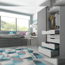 Cassetto Esterno Concept 30 Kg H105 mm P 450 Verniciato Bianco Acciaio Emuca