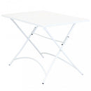 Tavolo Bristol 110x70x72 h cm in Acciaio Bianco