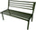 Panchina da Giardino 127x61x80 cm Montecarlo in Acciaio  Verde