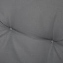Set 2 Cuscini per Serdie da Giardino 100x48 cm con Schienale Alto in Poliestere Grigio Scuro