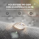 Copertura per Pergola 300x300 cm 2 Teli 488x122 cm in Poliestere UV30+ Grigio Chiaro      