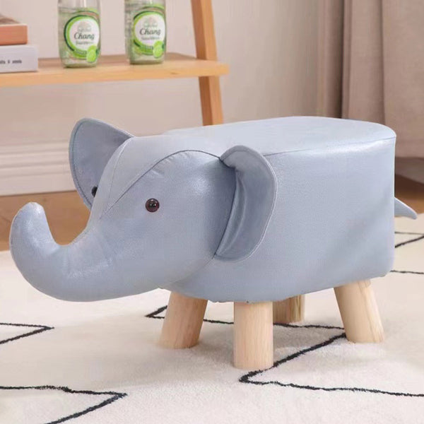 online Sgabello Poggiapiedi Basso per Bambini a Forma di Elefante Pouf Blu