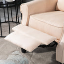 Poltrona Massaggiante e Reclinabile 78x83x101 cm con Funzione Riscaldante Crema