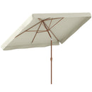 Ombrellone da Giardino e da Esterno Inclinabile 2x3 m in Poliestere UV 50+ Beige      