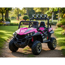 Macchina Elettrica per Bambini Licenza Ufficiale Polar 24V Fuoristrada 2 Posti Rosa