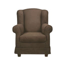 Poltrona Bergere 103x87x84 cm in tessuto marrone