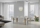 Tavolo 180x90x77 cm Flame Fix Bianco Frassino