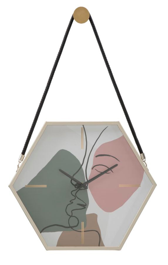 Orologio da Muro Blos 45x5,5x39 cm in Ferro MDF e Vetro Multicolor prezzo