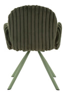 Sedia Stoccolma B Verde Set 2 Pz 64x68x83 cm in Compensato e Spugna e Ferro e Poliestere Verde      