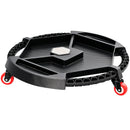 Vassoio Porta Utensili 52,5x42,5x11,5 cm Sottomacchina con 4 Ruote Luce LED e Base Magnetica in PU Nero