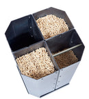 Portasacco Pellet 31x31x45,5 cm Crea Pellet Quattro in Acciaio Nero 