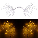 Luci di Natale a Ramo 144 LED 130x80 cm Bianco Caldo da Esterno