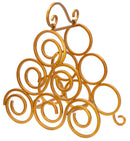 Porta Bottiglie Glam Ring 6 Posti 36x17,5x33,5 cm in Ferro Oro