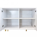 Mobile Bradley 147x39x82 h cm in Legno Bianco