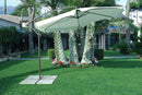 Ombrellone da Giardino Decentrato Rotondo Ø3 m Struttura Acciaio Bauer Ecrù