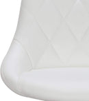 Set 2 Sgabelli Cucina Seduta Pelle Imbottita Sgabello Girevole Casa Bar Bianco