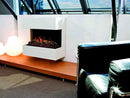 Camino Elettrico ad Acqua da Parete Effetto Fiamma Ruby Fires Nova Bianco