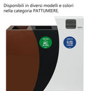 Mobile per Raccolta Differenziata 3 Scomparti 180 L 90x30x96 cm in Acciaio Verniciato Corten