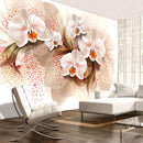 Fotomurale - Pale Yellow Orchids 300X210 cm Carta da Parato Erroi