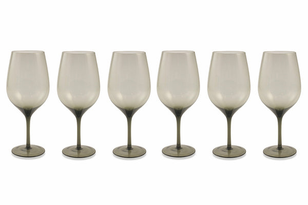 Set 6 Calici Ø7x25 cm in Vetro Villa d'Este Home Tivoli Happy Hour Grigi online