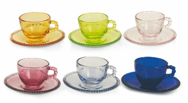 Set 6 Tazzine da Caffè in Vetro Villa d'Este Home Tivoli Glass Multicolor online