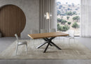 Tavolo Allungabile 180/230x90 cm Versalux Rovere Scortecciato Gambe Antracite      