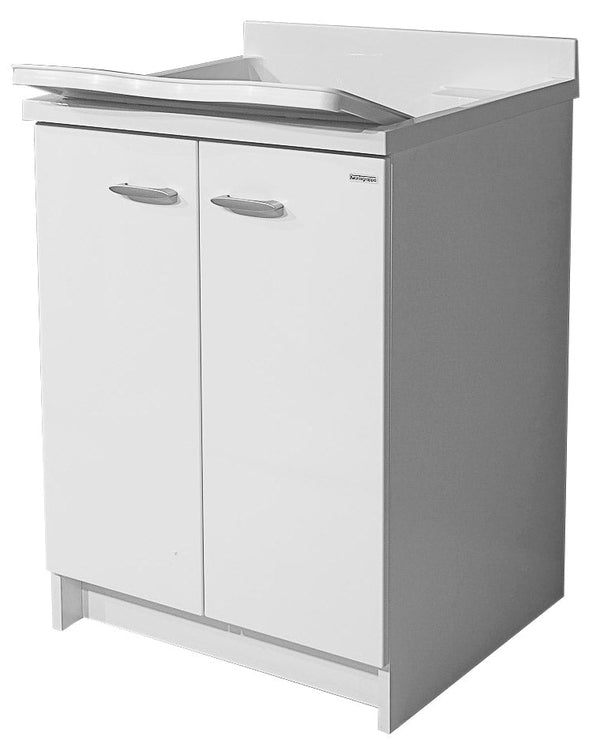 sconto Mobile Lavatoio 60x60x85cm 2 Ante Asse in Termoplastico Montegrappa Marella Bianco con Cesto
