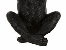 Scimmia Svuota Tasche Banane Ø23x31,5 in Resina Nero e Oro          
