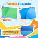 Castello Gonfiabile 415x205x190 cm con Trampolino 4 in 1 Scivolo e Piascina per Palline Multicolore      