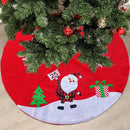 Copri base Albero di Natale in Tessuto Vari Pesonaggi Rosso cm Ø100