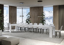 Tavolo Allungabile 160/420x90x77 cm Roxell Premium Bianco Frassino  