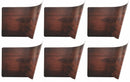 Set 6 Tovagliette Double Face 45x30x0,5 cm  in Plastica VdE Tivoli 1996 Wood Marrone scuro