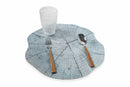 Set 12 Tovagliette Ø38 cm in Plastica Villa d'Este Home Tivoli Tronco Grigio