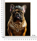 Dipinto su Tela Laccato Bully con Cornice 62x4x82 cm in Metallo e Abete e Tela      