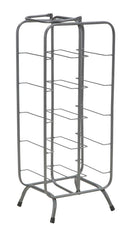 Porta Bottiglie Rack Rettangolare 10 Posti 28x23x67 cm in Ferro Grigio