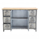 Mobile Ernest 124,5x40,5x83 h cm in Acciaio Grigio