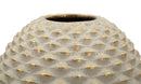 Vaso Pepipas Ball Ø23,5x28,5 cm in Ceramica Grigio e Oro      