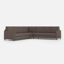 Divano Angolare 7 Posti 281x281x85 cm Karay in Tessuto Talpa